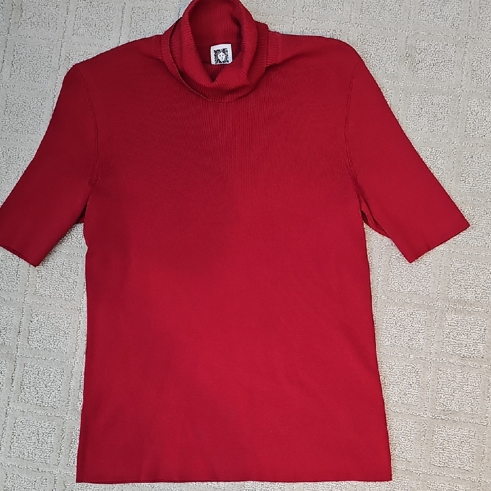 Anne Klein Red Turtleneck Sweater